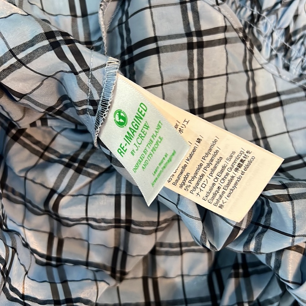 NWT! J.Crew Smocked Tank Top in Textured Plaid - Small - Picture 5 of 5